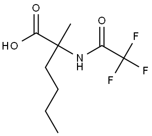 2-甲基-2-(2,2,2-三氟乙酰胺基)己酸 结构式