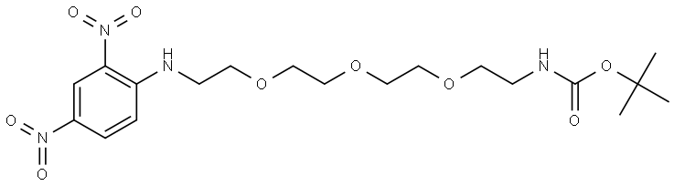 2,4-二硝基苯胺-三聚乙二醇-氨基甲酰叔丁酯 结构式