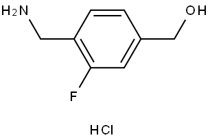 (4-(Aminomethyl)-3-fluorophenyl)methanol hydrochloride Struktur