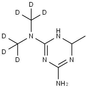 6-methyl-N2,N2-bis(methyl-d3)-1,6-dihydro-1,3,5-triazine-2,4-diamine Struktur