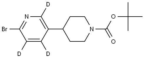 tert-butyl 4-(6-bromopyridin-3-yl-2,4,5-d3)piperidine-1-carboxylate Struktur
