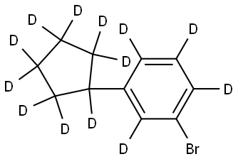 1-bromo-3-(cyclopentyl-d9)benzene-2,4,5,6-d4 Structure
