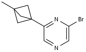 2-bromo-6-(3-methylbicyclo[1.1.1]pentan-1-yl)pyrazine 化学構造式