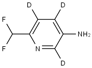6-(difluoromethyl)pyridin-2,4,5-d3-3-amine Struktur