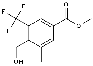Methyl 4-(hydroxymethyl)-3-methyl-5-(trifluoromethyl)benzoate Structure