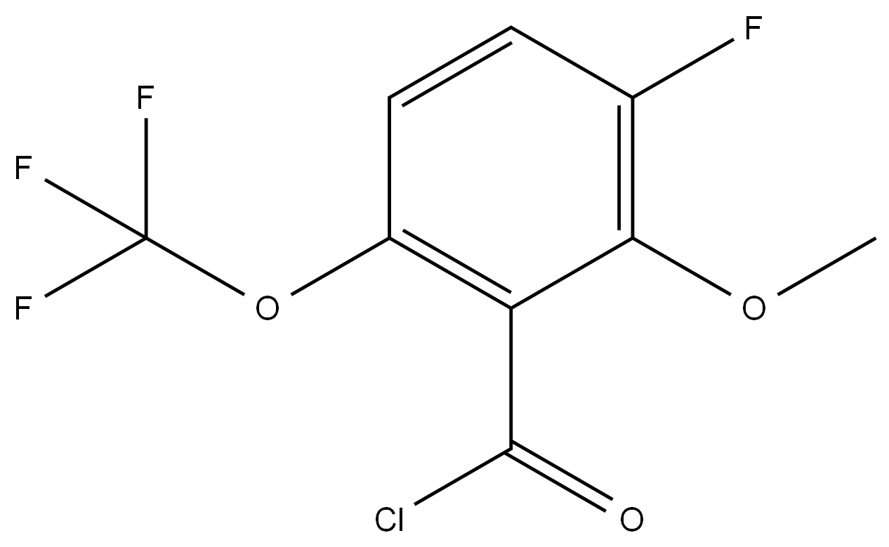 3-Fluoro-2-methoxy-6-(trifluoromethoxy)benzoyl chloride,2701683-58-9,结构式