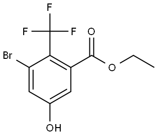 Ethyl 3-bromo-5-hydroxy-2-(trifluoromethyl)benzoate Structure