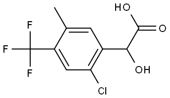 2-Chloro-α-hydroxy-5-methyl-4-(trifluoromethyl)benzeneacetic acid Structure