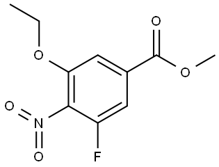 Methyl 3-ethoxy-5-fluoro-4-nitrobenzoate Struktur