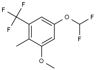 5-(Difluoromethoxy)-1-methoxy-2-methyl-3-(trifluoromethyl)benzene Structure