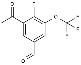 3-Acetyl-4-fluoro-5-(trifluoromethoxy)benzaldehyde,2703502-64-9,结构式