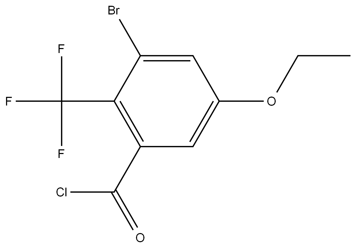 3-Bromo-5-ethoxy-2-(trifluoromethyl)benzoyl chloride Structure