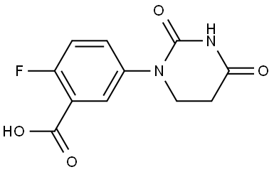 5-(2,4-dioxo-1,3-diazinan-1-yl)-2-fluorobenzoic acid Struktur