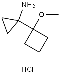 1-(1-Methoxycyclobutyl)cyclopropanamine hydrochloride Struktur