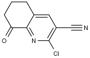 3-Quinolinecarbonitrile, 2-chloro-5,6,7,8-tetrahydro-8-oxo- Structure