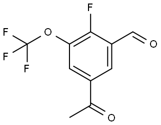 5-Acetyl-2-fluoro-3-(trifluoromethoxy)benzaldehyde Structure