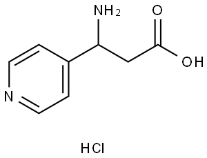 3-amino-3-(pyridin-4-yl)propanoic acid hydrochloride 结构式