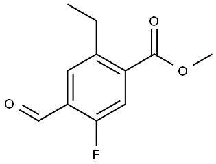 methyl 2-ethyl-5-fluoro-4-formylbenzoate Structure