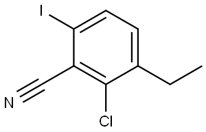 2-Chloro-3-ethyl-6-iodobenzonitrile Structure