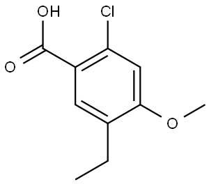 2-Chloro-5-ethyl-4-methoxybenzoic acid 结构式