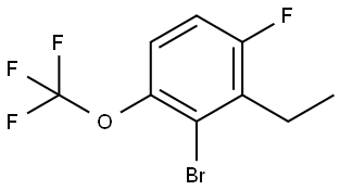 2-Bromo-3-ethyl-4-fluoro-1-(trifluoromethoxy)benzene 结构式