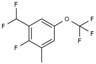 1-(Difluoromethyl)-2-fluoro-3-methyl-5-(trifluoromethoxy)benzene 结构式