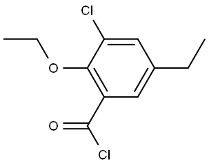 3-Chloro-2-ethoxy-5-ethylbenzoyl chloride 结构式