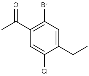 1-(2-Bromo-5-chloro-4-ethylphenyl)ethanone 结构式