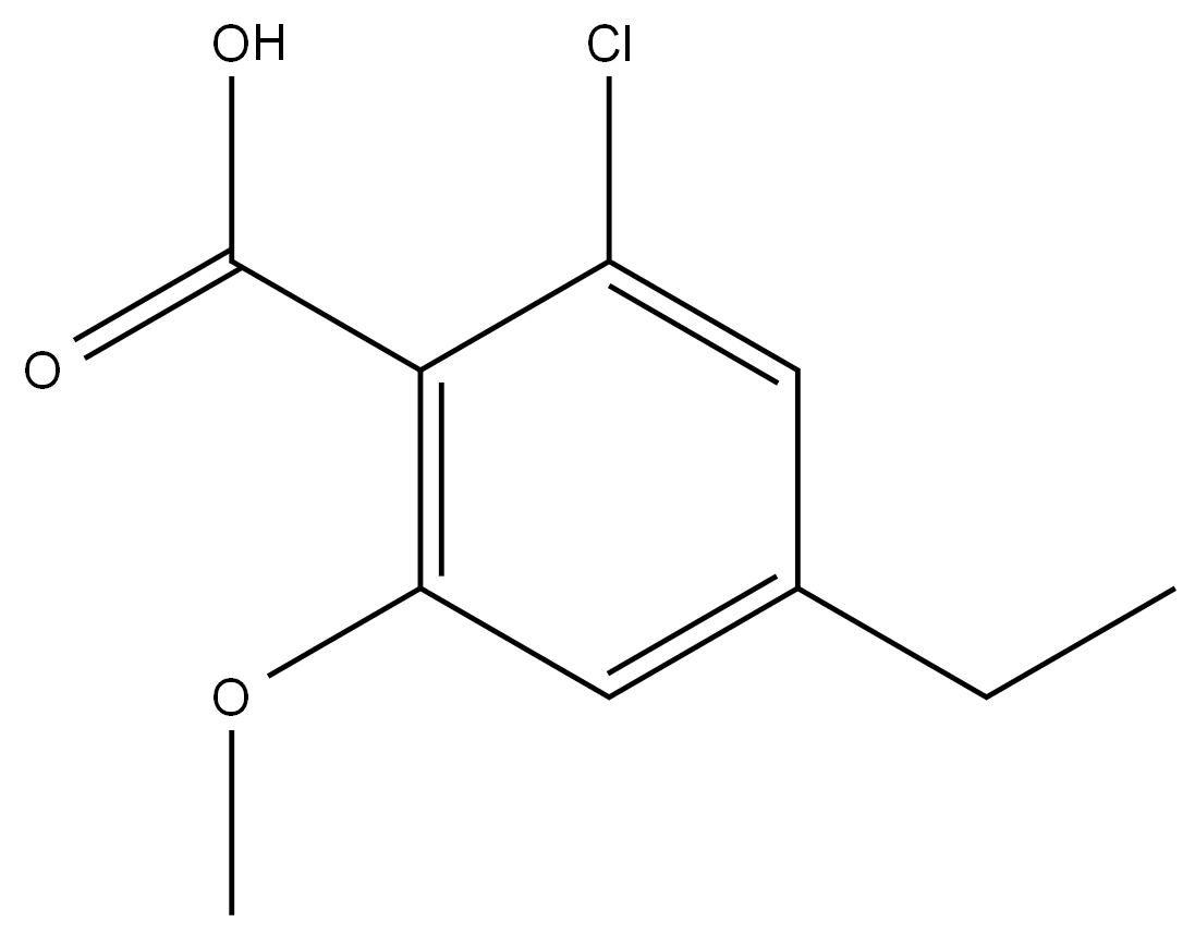 2-Chloro-4-ethyl-6-methoxybenzoic acid 结构式