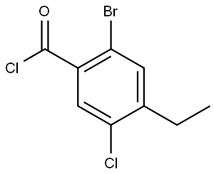 2-Bromo-5-chloro-4-ethylbenzoyl chloride Structure