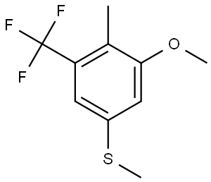 1-Methoxy-2-methyl-5-(methylthio)-3-(trifluoromethyl)benzene Structure