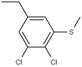 1,2-Dichloro-5-ethyl-3-(methylthio)benzene Structure