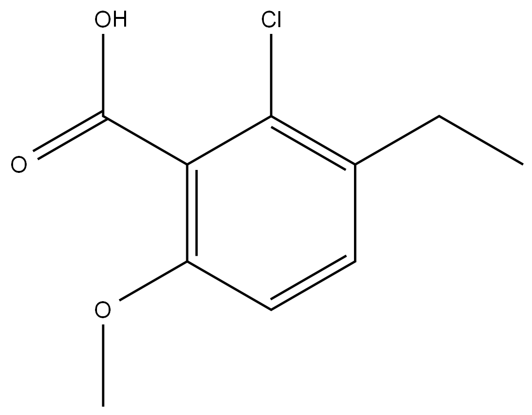 2-Chloro-3-ethyl-6-methoxybenzoic acid,2707638-16-0,结构式