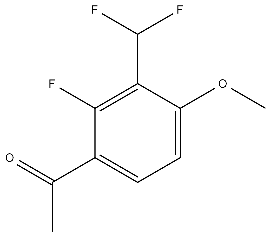 1-[3-(Difluoromethyl)-2-fluoro-4-methoxyphenyl]ethanone 结构式