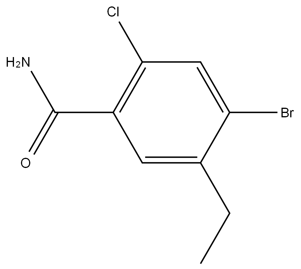 4-Bromo-2-chloro-5-ethylbenzamide Structure