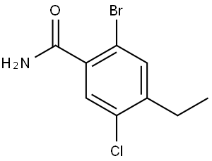 2-Bromo-5-chloro-4-ethylbenzamide Structure