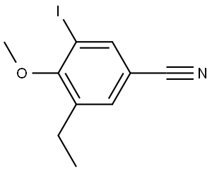 3-Ethyl-5-iodo-4-methoxybenzonitrile Structure
