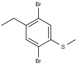 1,4-Dibromo-2-ethyl-5-(methylthio)benzene 结构式