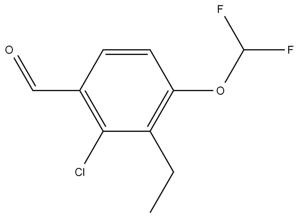 2-Chloro-4-(difluoromethoxy)-3-ethylbenzaldehyde Structure