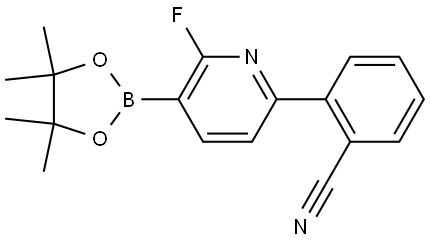 2-(6-fluoro-5-(4,4,5,5-tetramethyl-1,3,2-dioxaborolan-2-yl)pyridin-2-yl)benzonitrile|