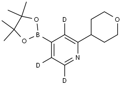 2-(tetrahydro-2H-pyran-4-yl)-4-(4,4,5,5-tetramethyl-1,3,2-dioxaborolan-2-yl)pyridine-3,5,6-d3 Struktur