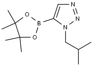 1-isobutyl-5-(4,4,5,5-tetramethyl-1,3,2-dioxaborolan-2-yl)-1H-1,2,3-triazole Structure