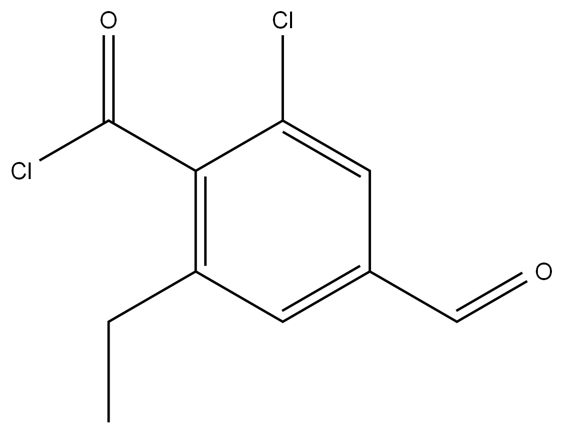 2-Chloro-6-ethyl-4-formylbenzoyl chloride Structure
