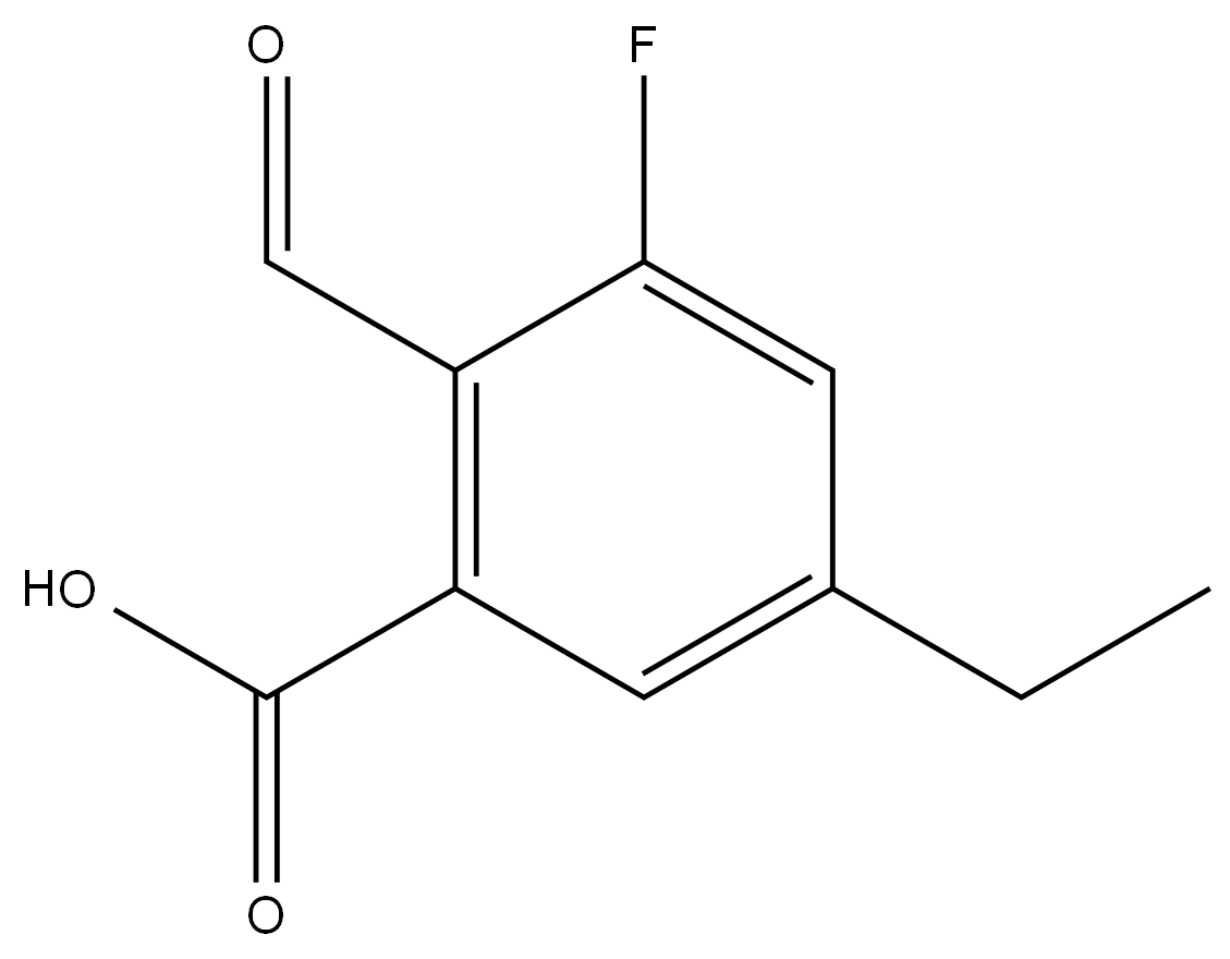 5-ethyl-3-fluoro-2-formylbenzoic acid Structure