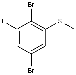 2,5-Dibromo-1-iodo-3-(methylthio)benzene Structure