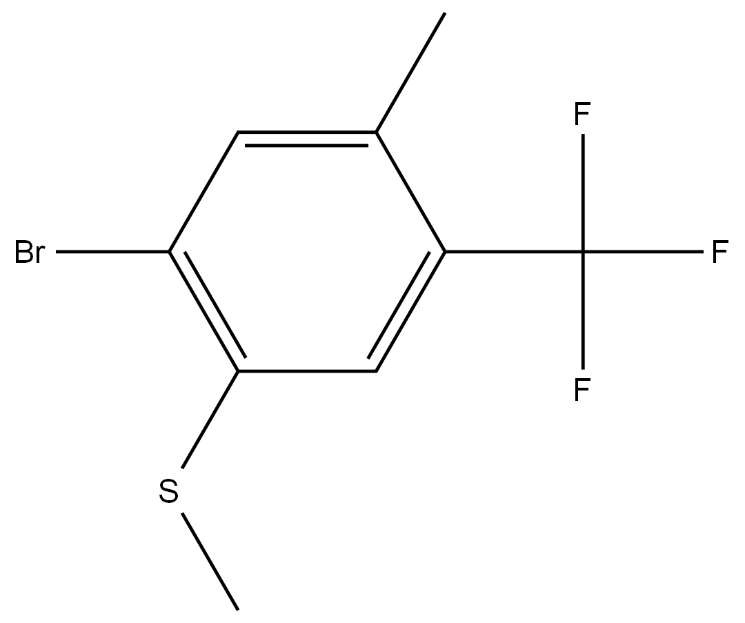 1-Bromo-5-methyl-2-(methylthio)-4-(trifluoromethyl)benzene Structure
