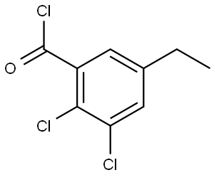 2,3-Dichloro-5-ethylbenzoyl chloride,2710986-65-3,结构式