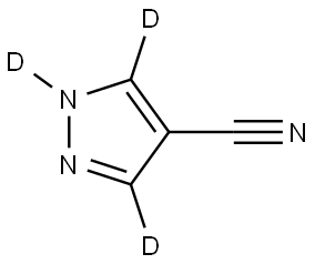1H-pyrazole-4-carbonitrile-d3 Struktur