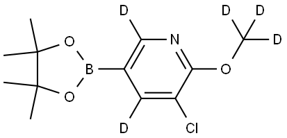 3-chloro-2-(methoxy-d3)-5-(4,4,5,5-tetramethyl-1,3,2-dioxaborolan-2-yl)pyridine-4,6-d2 Struktur