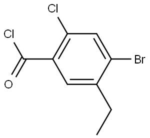 4-Bromo-2-chloro-5-ethylbenzoyl chloride Structure